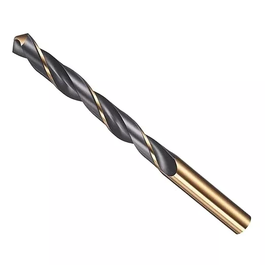 Drill Bit, 10.5mm Cutting Diameter, 4341 HSS Gold and Black 118° Cutting Angle Number Jobber Bits - (Applications: for Drilling Soft Metal Plastic Wood), 3-Pieces
