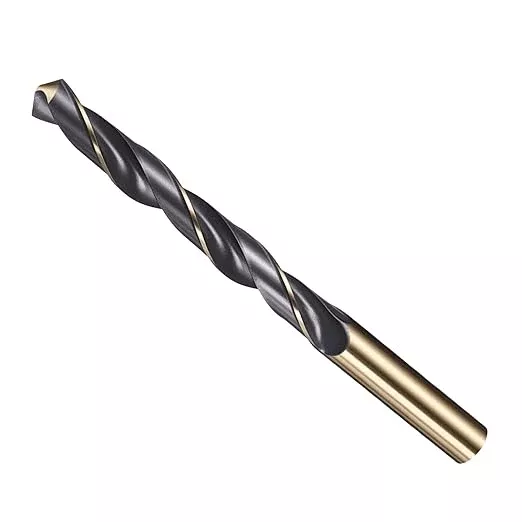 Drill Bit, 12.5mm Cutting Diameter, 4341 HSS Gold and Black 118° Cutting Angle Number Jobber Bits - (Applications: for Drilling Soft Metal Plastic Wood), 1-Pieces