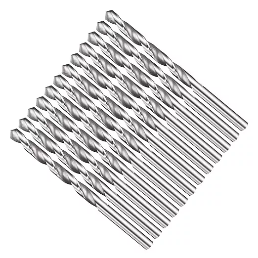 Drill Bit, 13/64" Cutting Diameter, 4241 HSS 118° Cutting Angle Uncoated Bright Versatile Jobber Bits - (Applications: for Drilling Plastic Wood Soft Metal), 12-Pieces