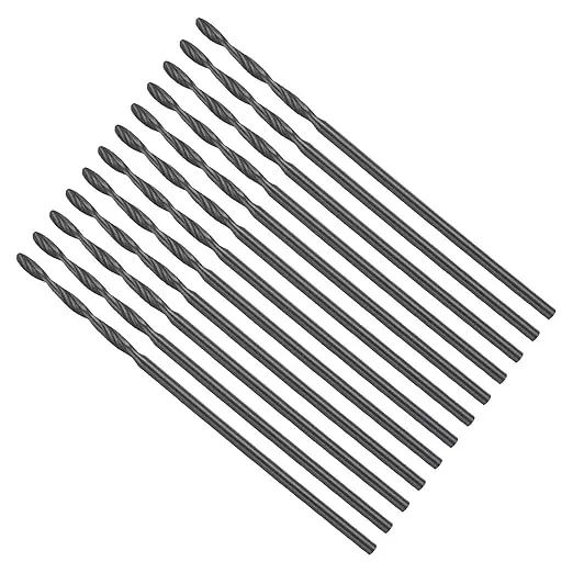 Drill Bit, 1mm Cutting Diameter, 4241 HSS Nitriding Black 118° Cutting Angle Versatile Jobber Bits - (Applications: for Drilling Plastic Wood Soft Metal), 10-Pieces