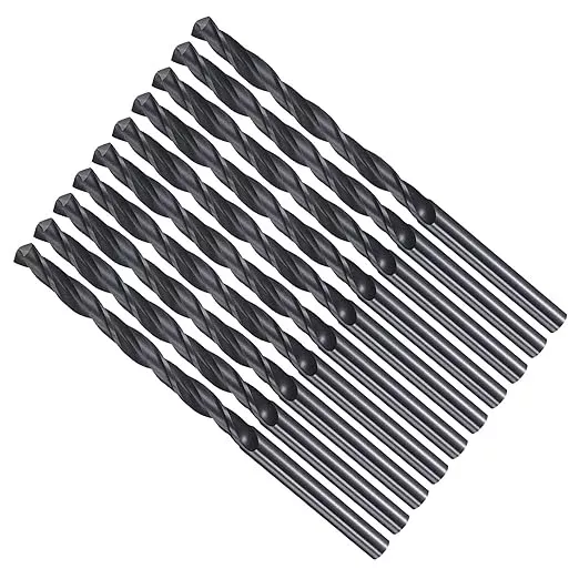 Drill Bit, 3mm Cutting Diameter, 4241 HSS Nitriding Black 118° Cutting Angle Versatile Jobber Bits - (Applications: for Drilling Plastic Wood Soft Metal), 12-Pieces