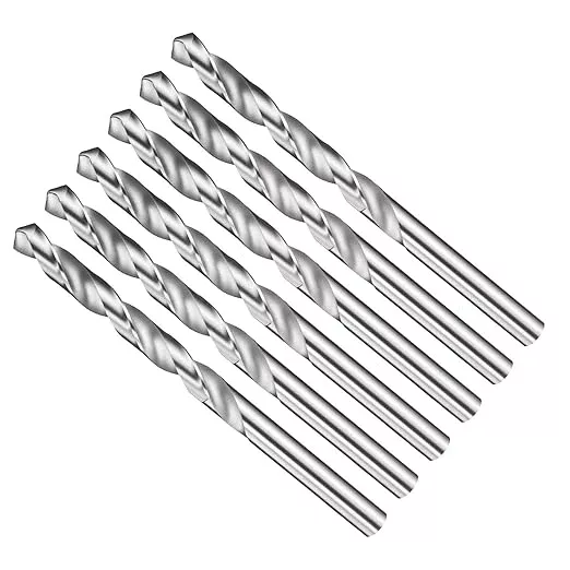 Drill Bit, 5/16" Cutting Diameter, 4241 HSS 118° Cutting Angle Uncoated Bright Versatile Jobber Bits - (Applications: for Drilling Plastic Wood Soft Metal), 6-Pieces