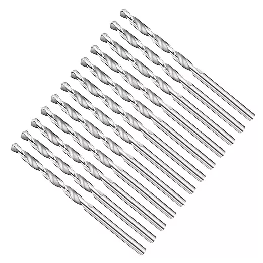 Drill Bit, 5/32" Cutting Diameter, 4241 HSS 118° Cutting Angle Uncoated Bright Versatile Jobber Bits - (Applications: for Drilling Plastic Wood Soft Metal), 12-Pieces