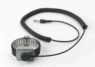 Dual Conductor Metal Wrist Strap (Premium Performance), 5' Coil Cord - Small