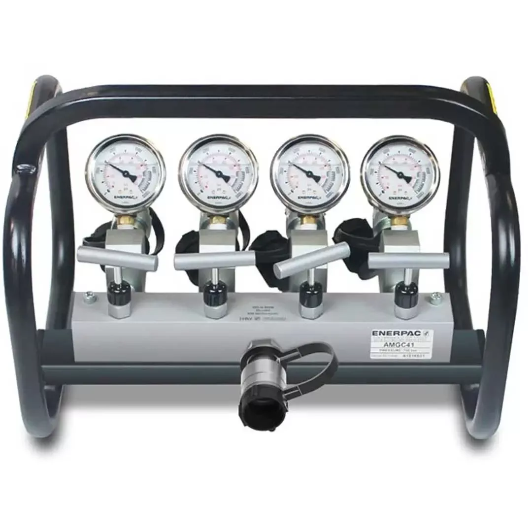 Enerpac Split Flow Hydraulic Manifold with Gauges and Frame, For Single-Acting Cylinders AMGC41