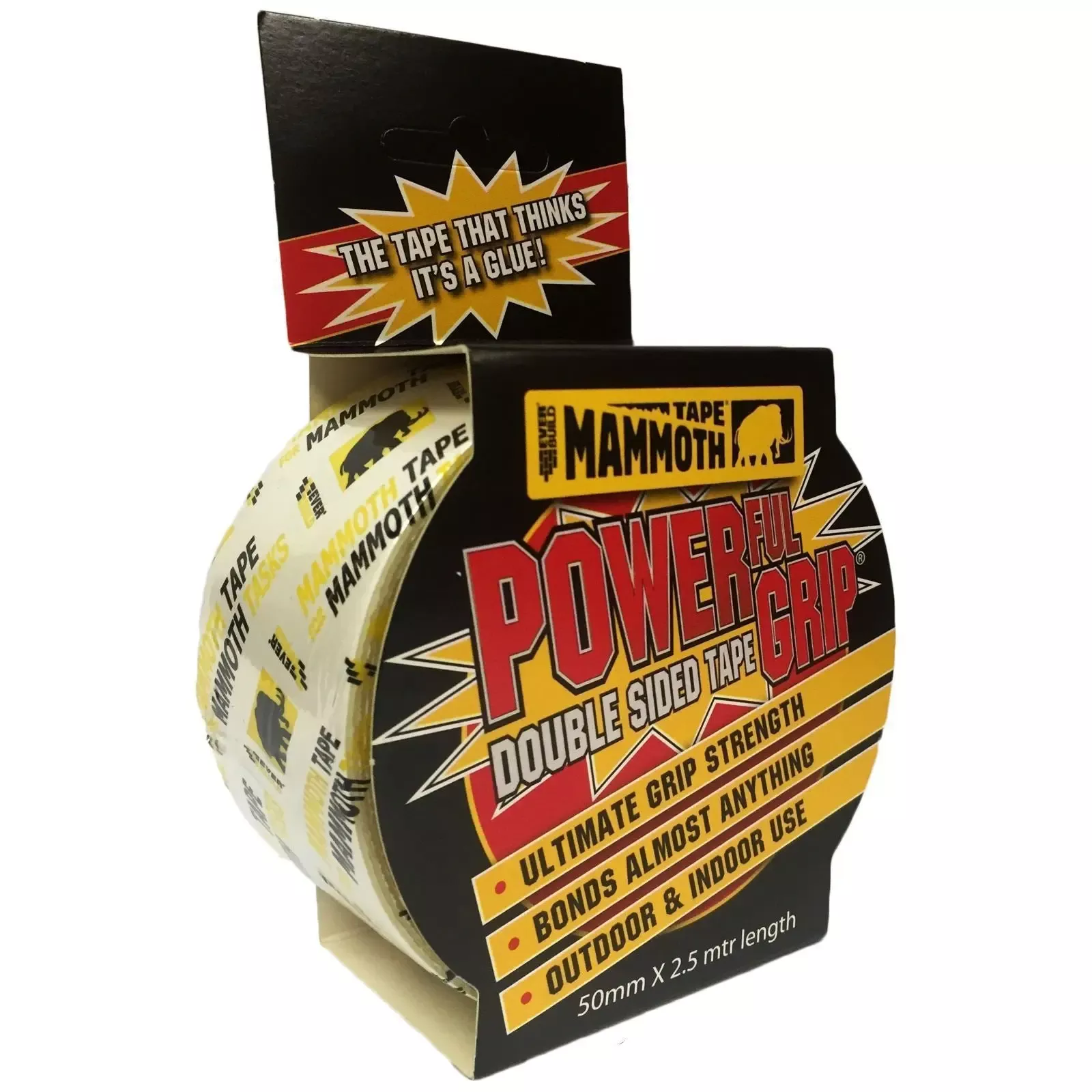 EverBuild 50mm x 2.5m Mammoth Powerful Grip Double Sided Tape