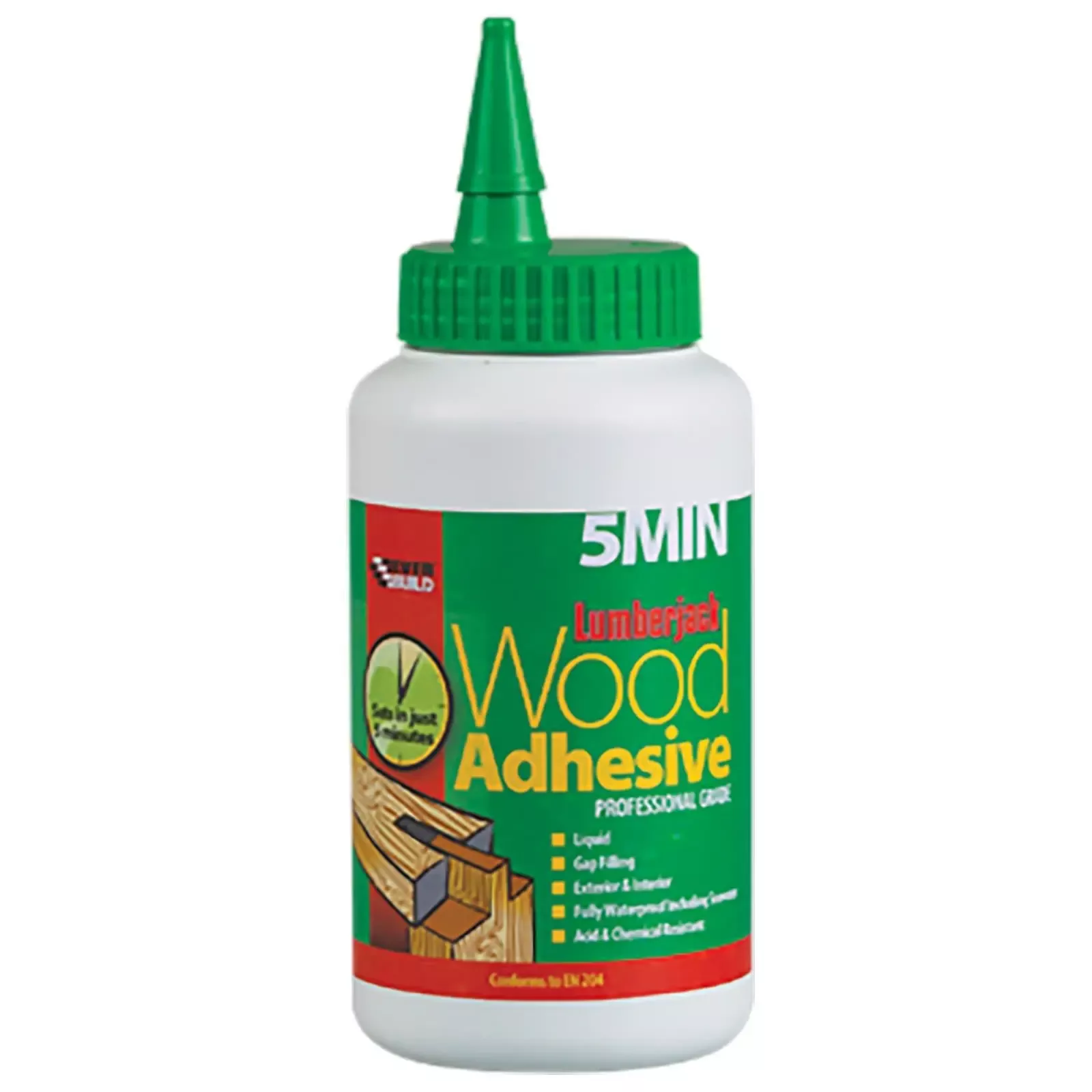 EverBuild Lumberjack 5 Minute Polyurethane PU Liquid Wood Adhesive 750g