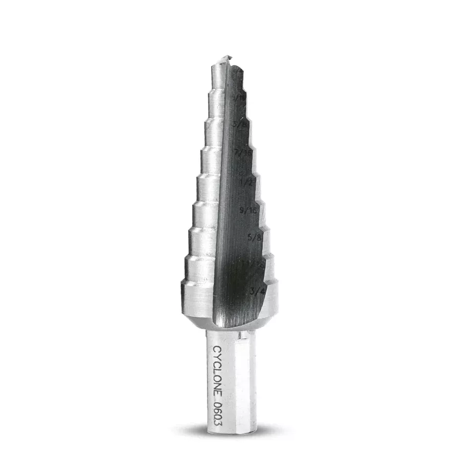 EVOLUTION 1/4" To 3/4" Straight Flute Step Drill