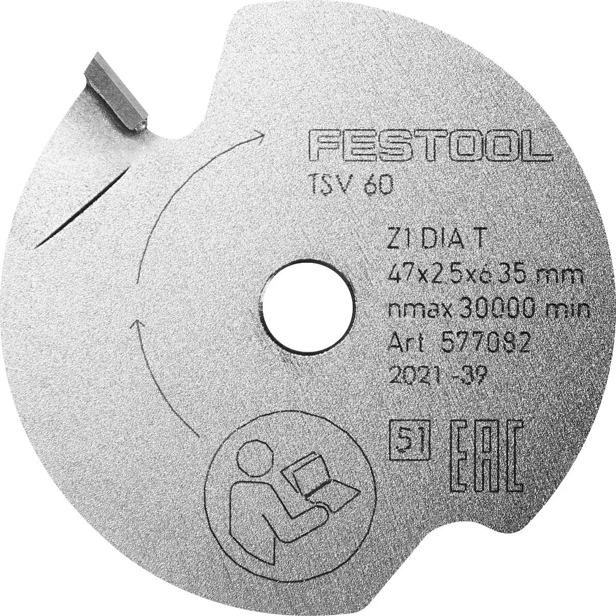 Festool 47 mm T1 Scoring Saw Blade for TSV 60 K 577082