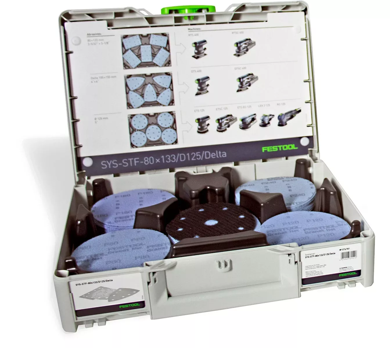 Festool 5 in. Granat Net Set SYS3-STF D125 GR NET-Set 578146