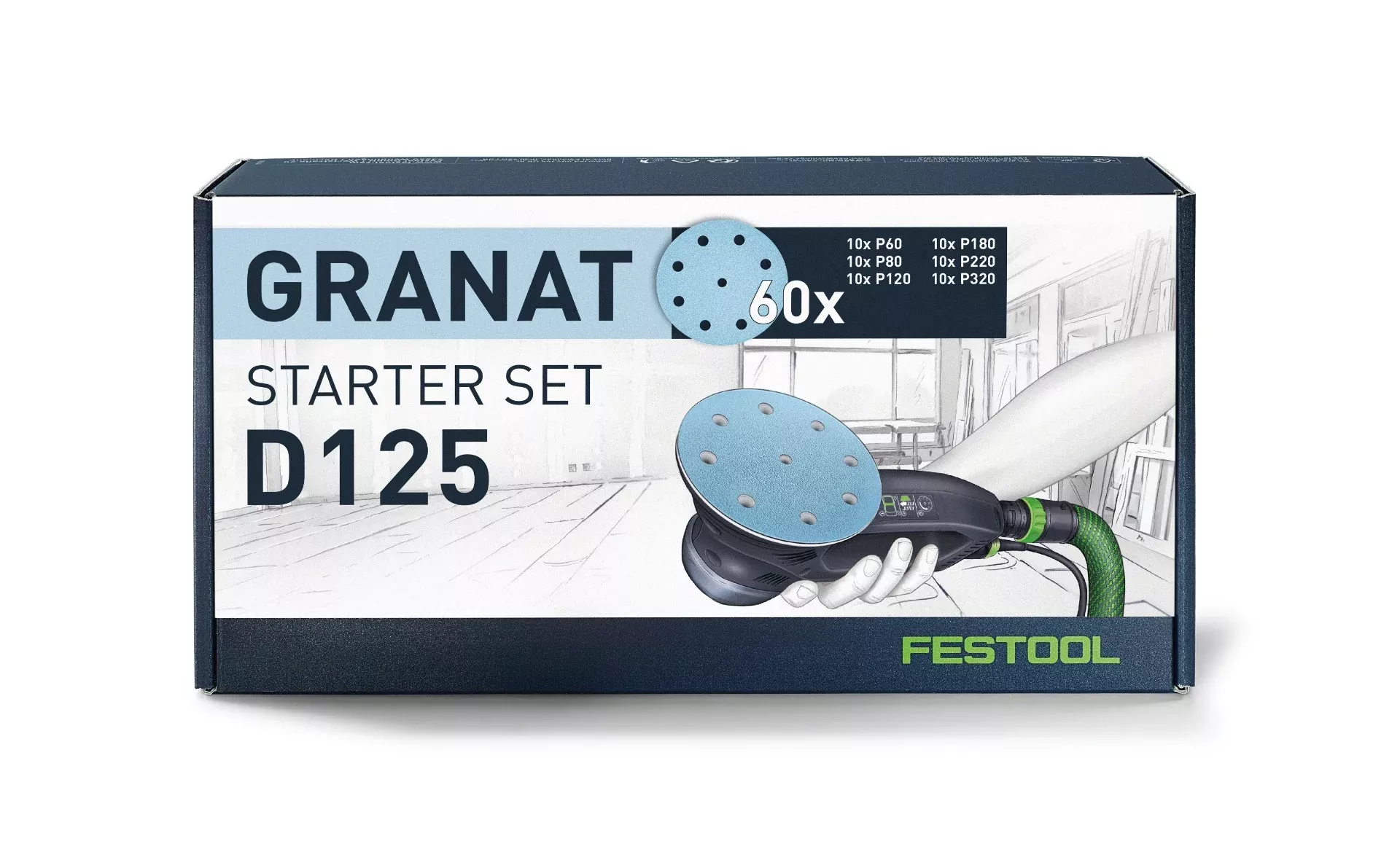 Festool 5 in. Granat Starter Set D125 GR-Set 578668