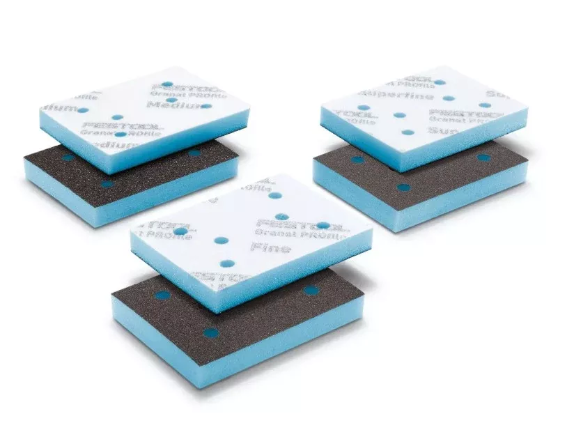 Festool Granat PROfile 3" x 4" Sheet Foam Abrasive, Mix P120–P600, 10-Pack 578811