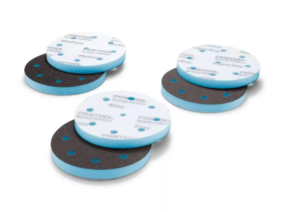 Festool Granat PROfile 5" Disc Foam Abrasive, Mix P120–P600, 10-Pack 578799