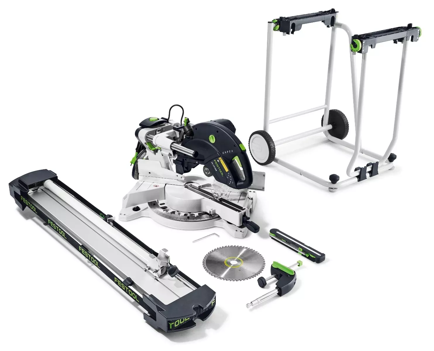 Festool KAPEX KS 120 REB Sliding Compound Miter Saw Kit with UG Stand & Imperial Extensions 576862KIT