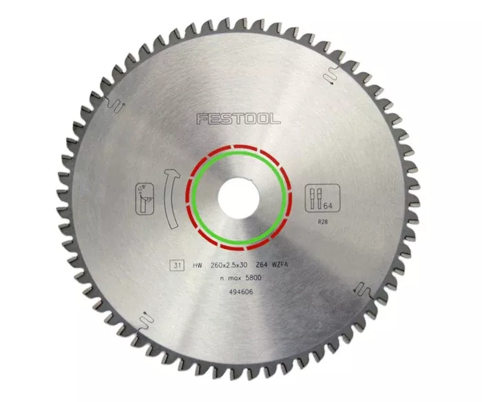 Festool Laminate 10-1/4 in. 64 Tooth Circular Saw Blade 495386
