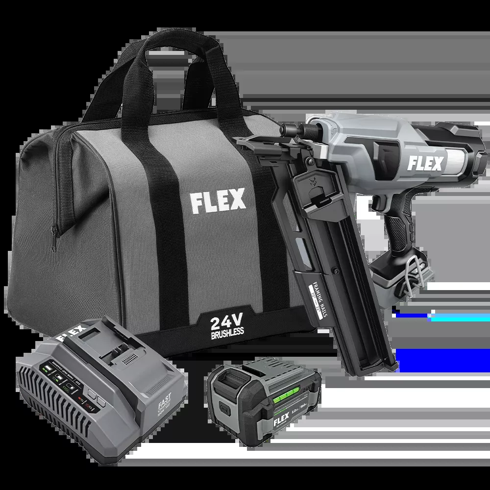 Flex Tools 21 Degree Framing Nailer Kit FX4351A-1C