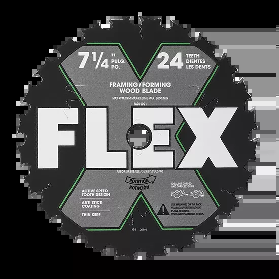 Flex Tools 7-1/4" 24T Carbide Circular Saw Blade (10-Pack) FA201001-10B