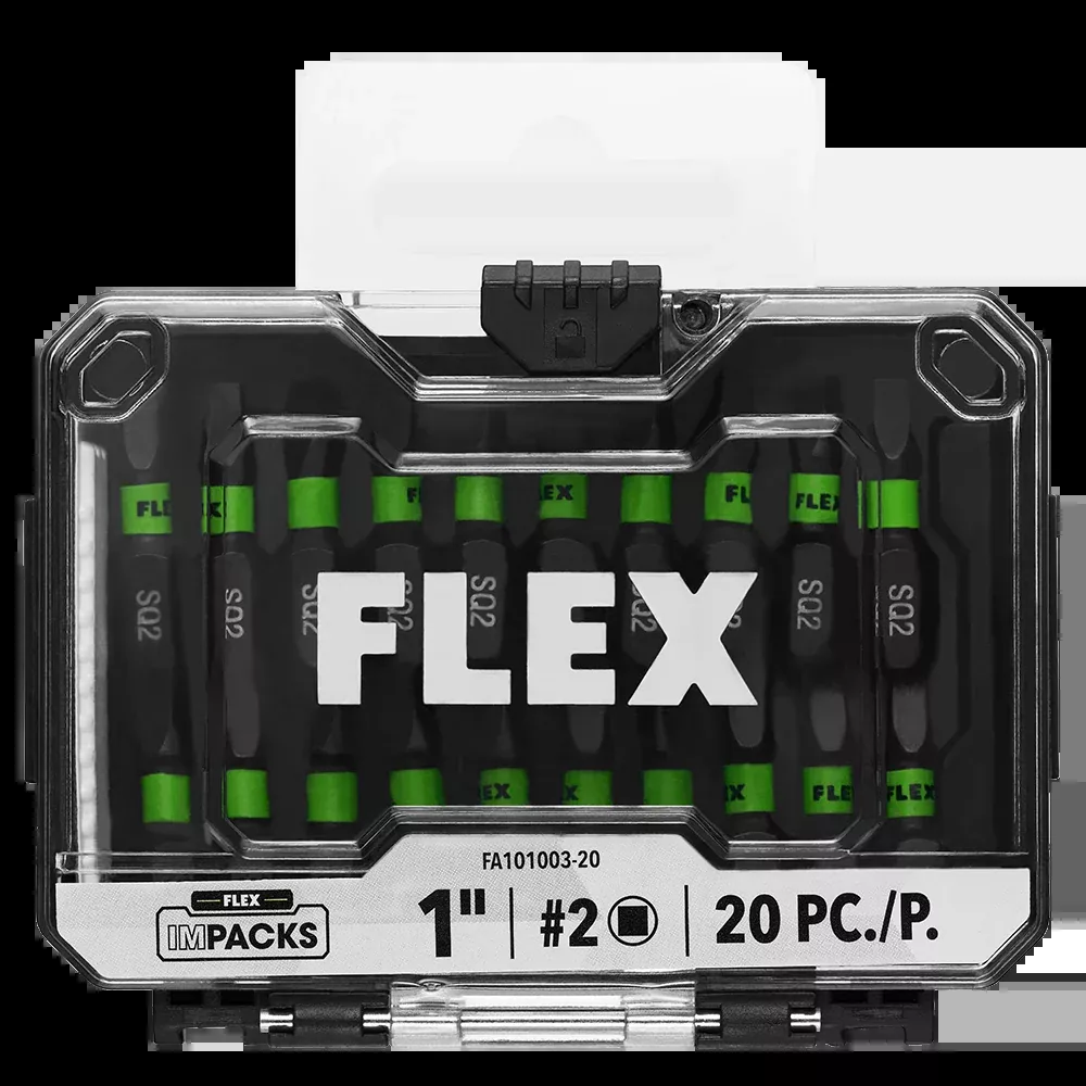 Flex Tools IMPACKS 20-Piece 1" SQ2 Impact Driver Bit Set FA101003-20