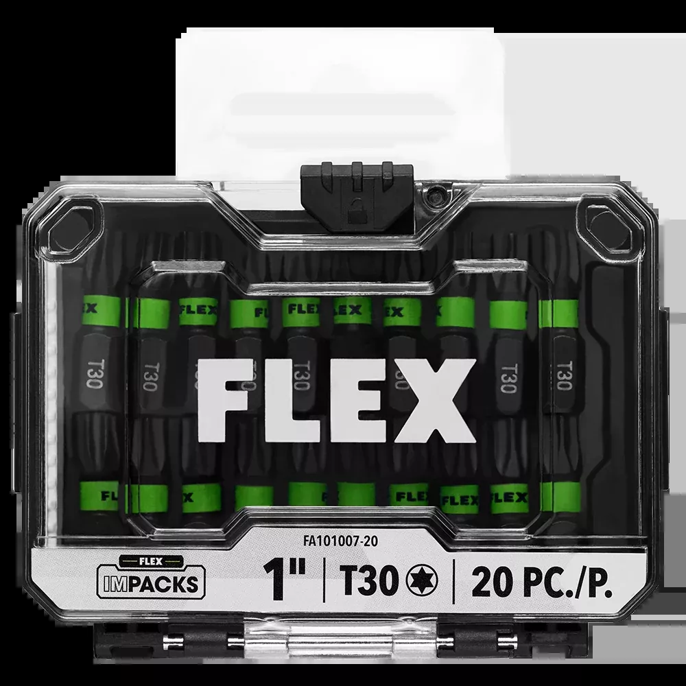 Flex Tools IMPACKS 20-Piece 1" T30 Impact Driver Bit Set FA101007-20