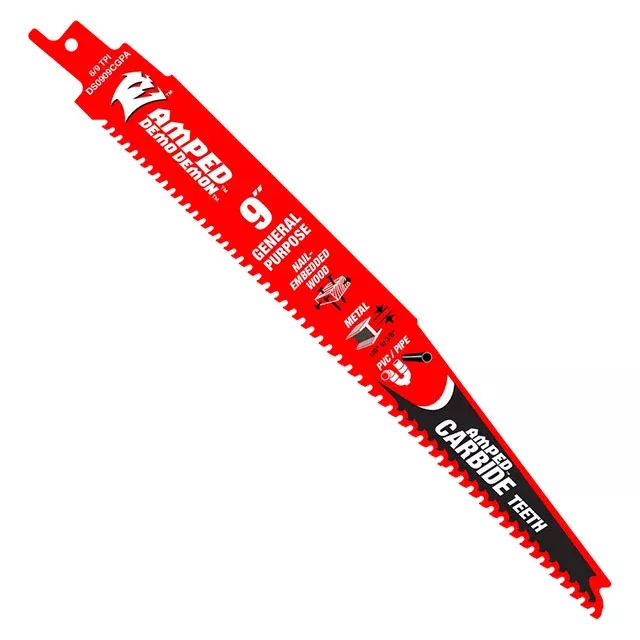 Freud Diablo 9" 6/9 TPI Demo Demon Amped Carbide General Purpose Reciprocating Saw Blade DS0909CGPA