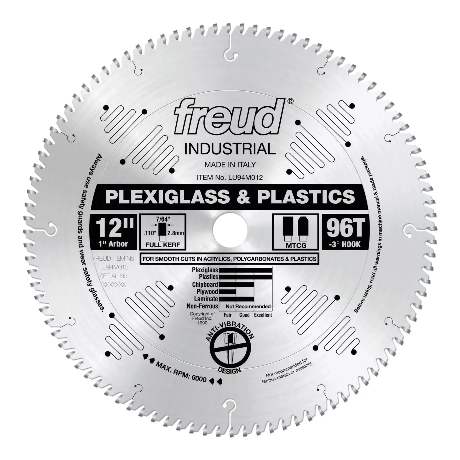 Freud LU94M012 12 in. Plastic Blade
