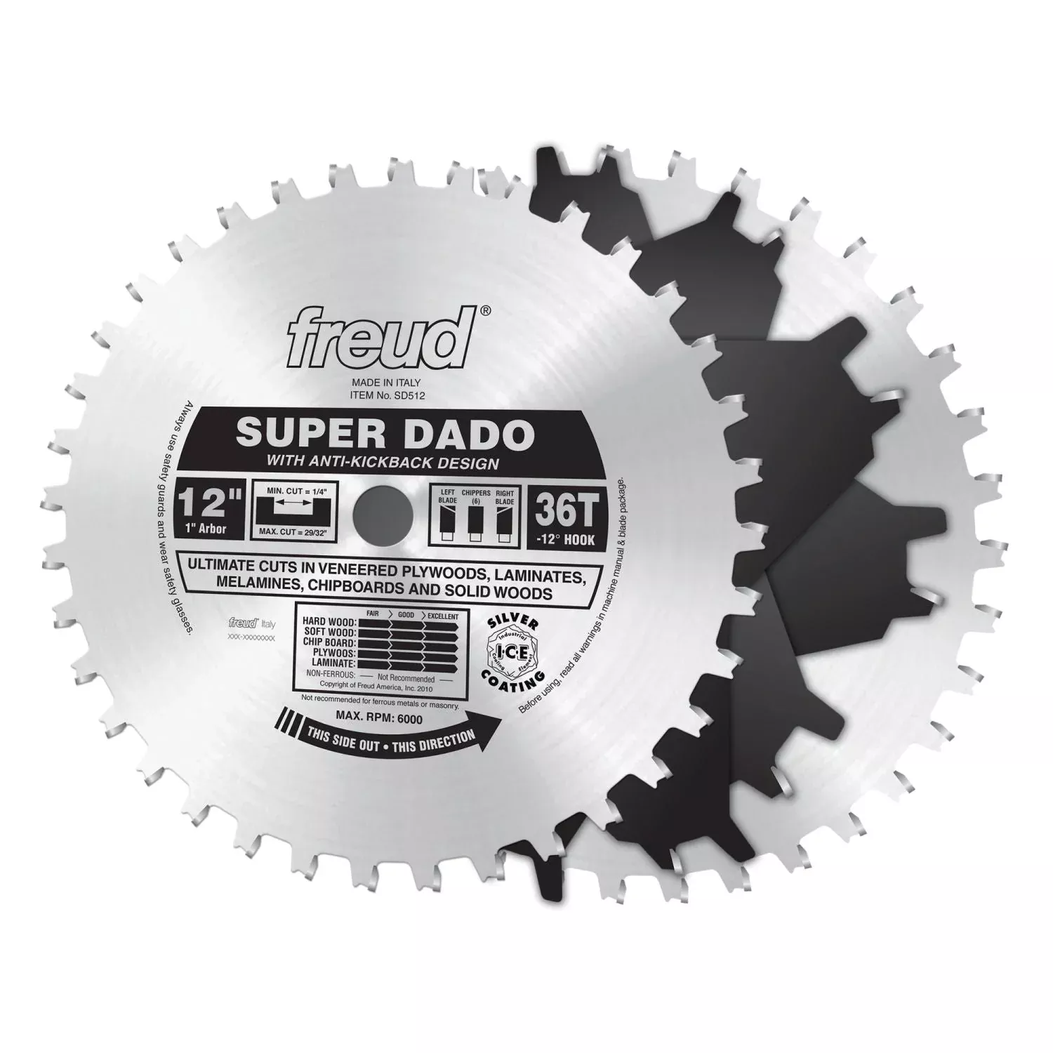 Freud SD512 12-Inch Super Dado Sets