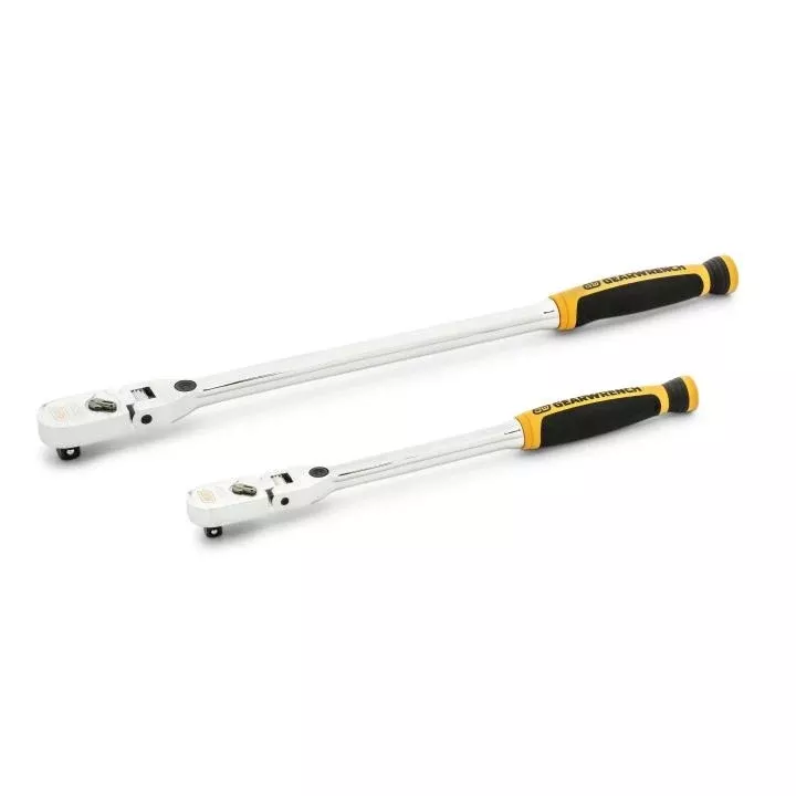 Gearwrench 2 Piece 1/4" & 3/8" Drive 120XP Dual Material Handle Locking Flex Head Ratchet Set 81381