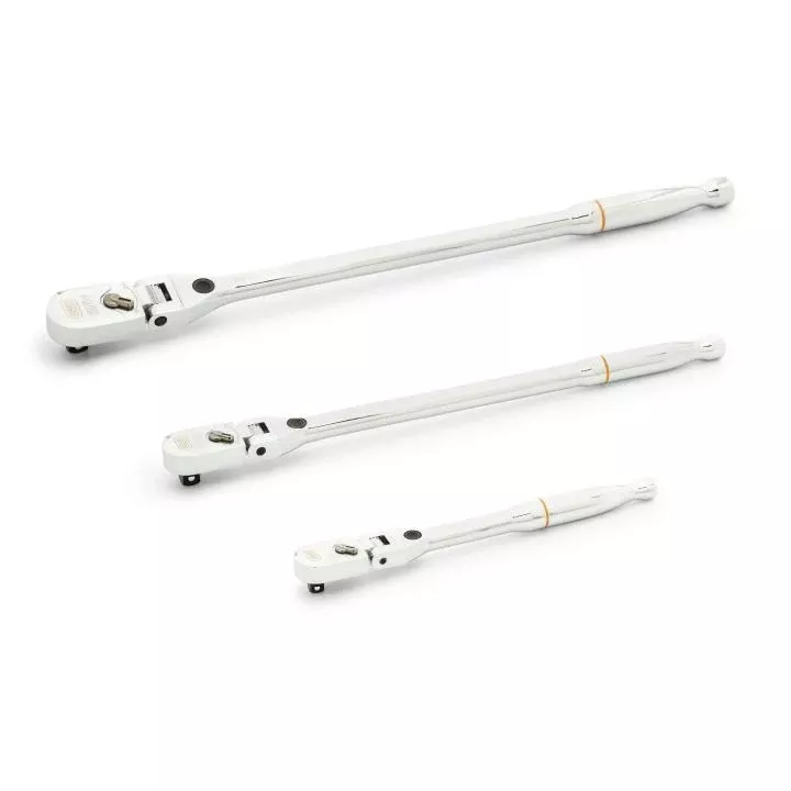 Gearwrench 3 Piece 1/4", 3/8", 1/2" Drive 120XP Locking Flex Head Ratchet Set 81382