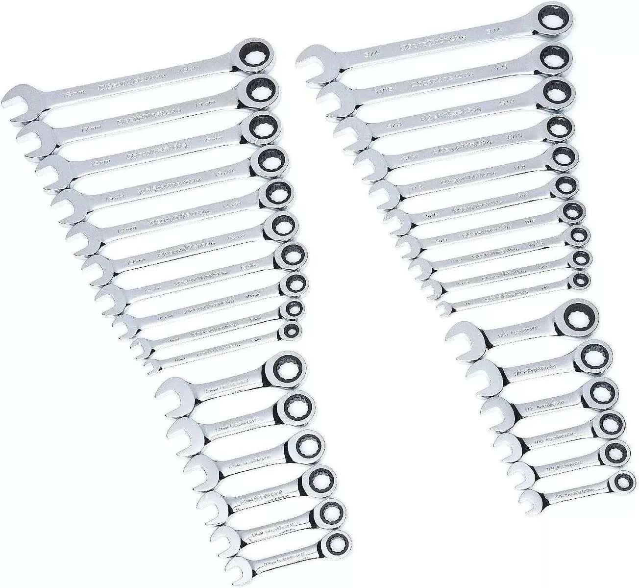Gearwrench 32 Piece 72-Tooth Combination Ratcheting Wrench Tool SAE/Metric Set 39327