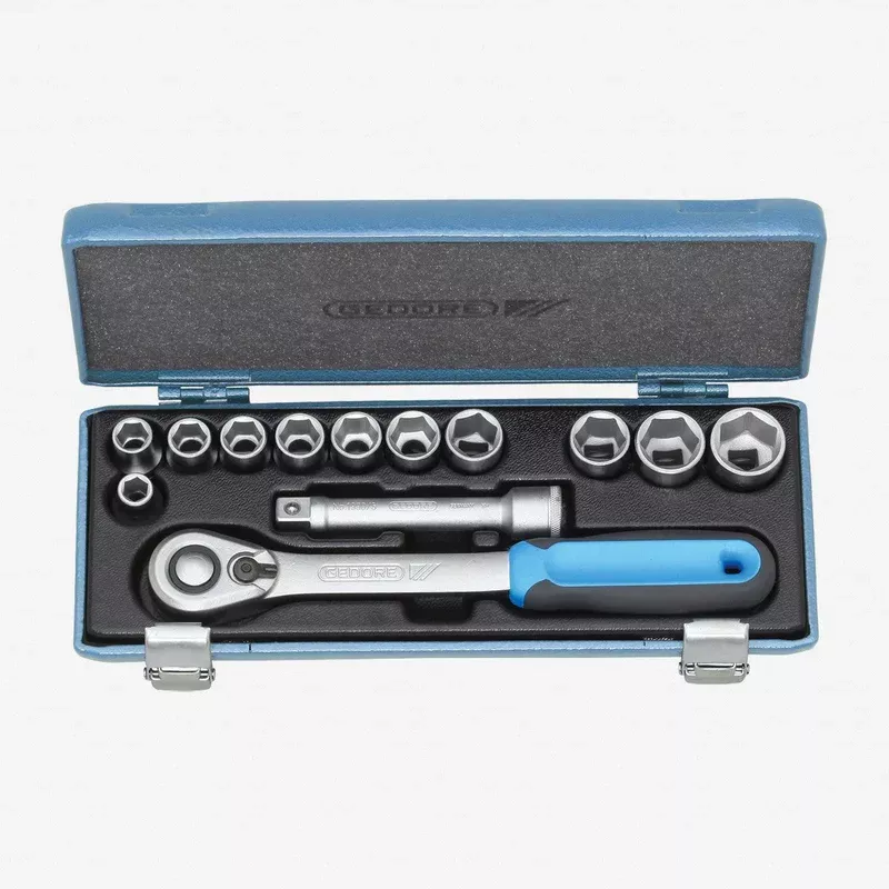 Gedore 19 KMU-20 Socket set 1/2" 13 pcs hex 10-24 mm