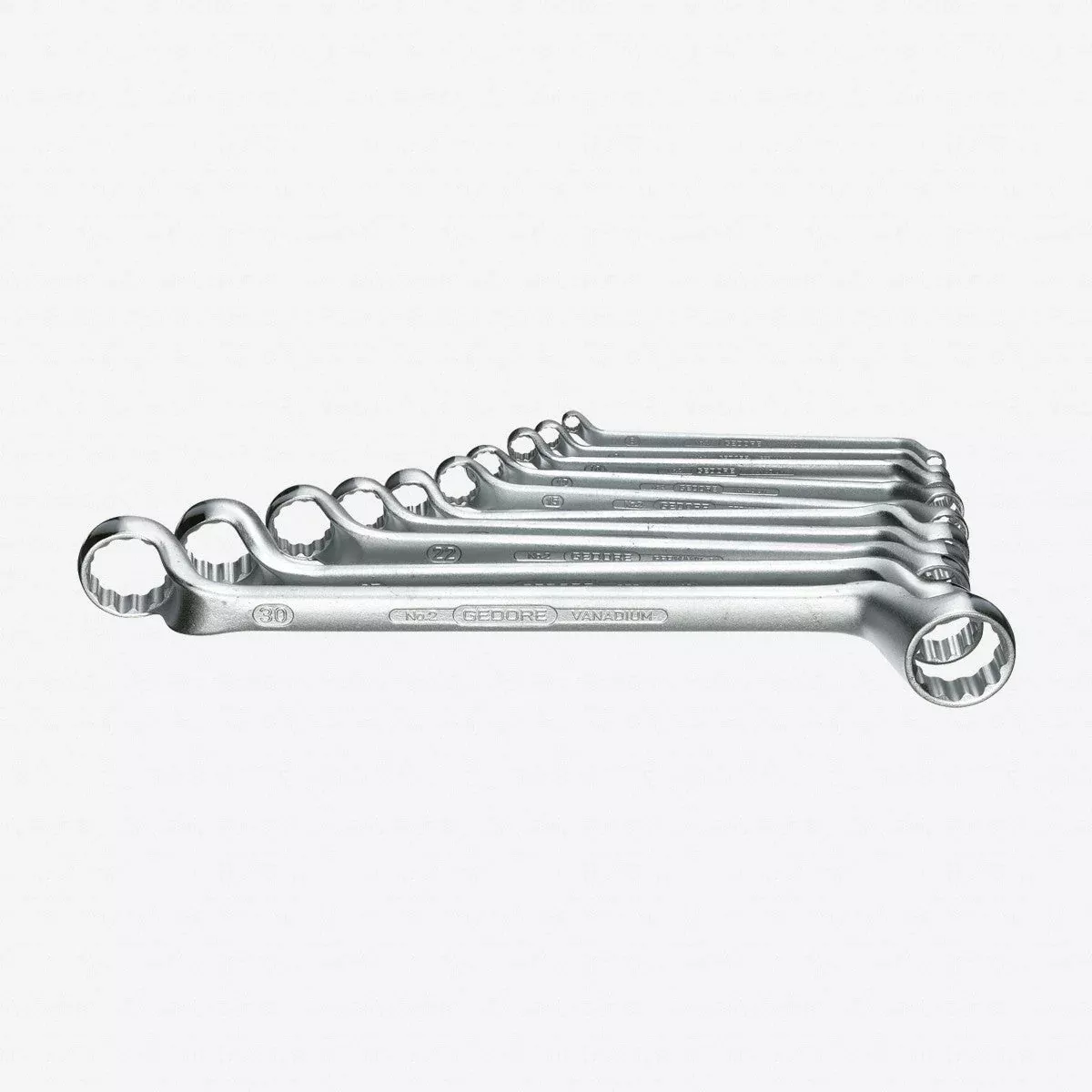 Gedore 2-100 Double ended ring spanner set 10 pcs 6-32 mm