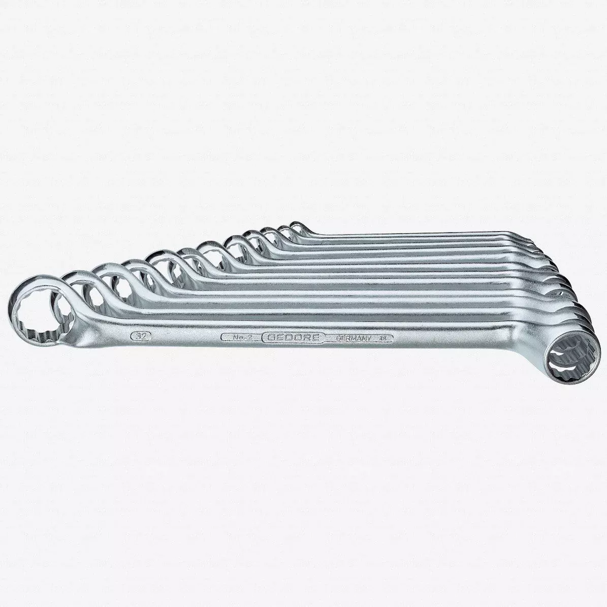 Gedore 2-12 Double ended ring spanner set 12 pcs 6-32 mm