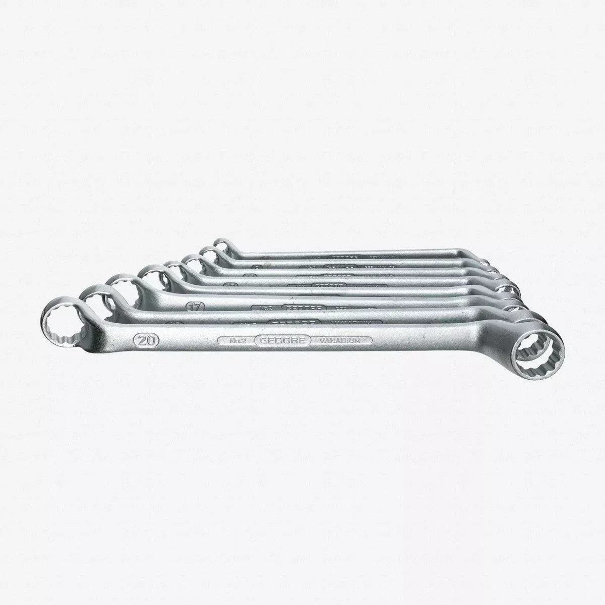 Gedore 2-8 Double ended ring spanner set 8 pcs 6-22 mm