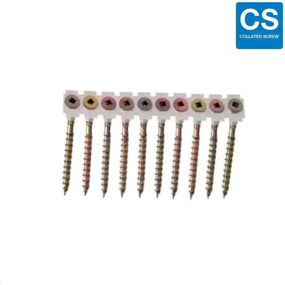 Grip Rite #8 x 1-3/4"Square Flat Head, Yellow Collated Subfloor Screws (1000-Pack) SF134C1MBK