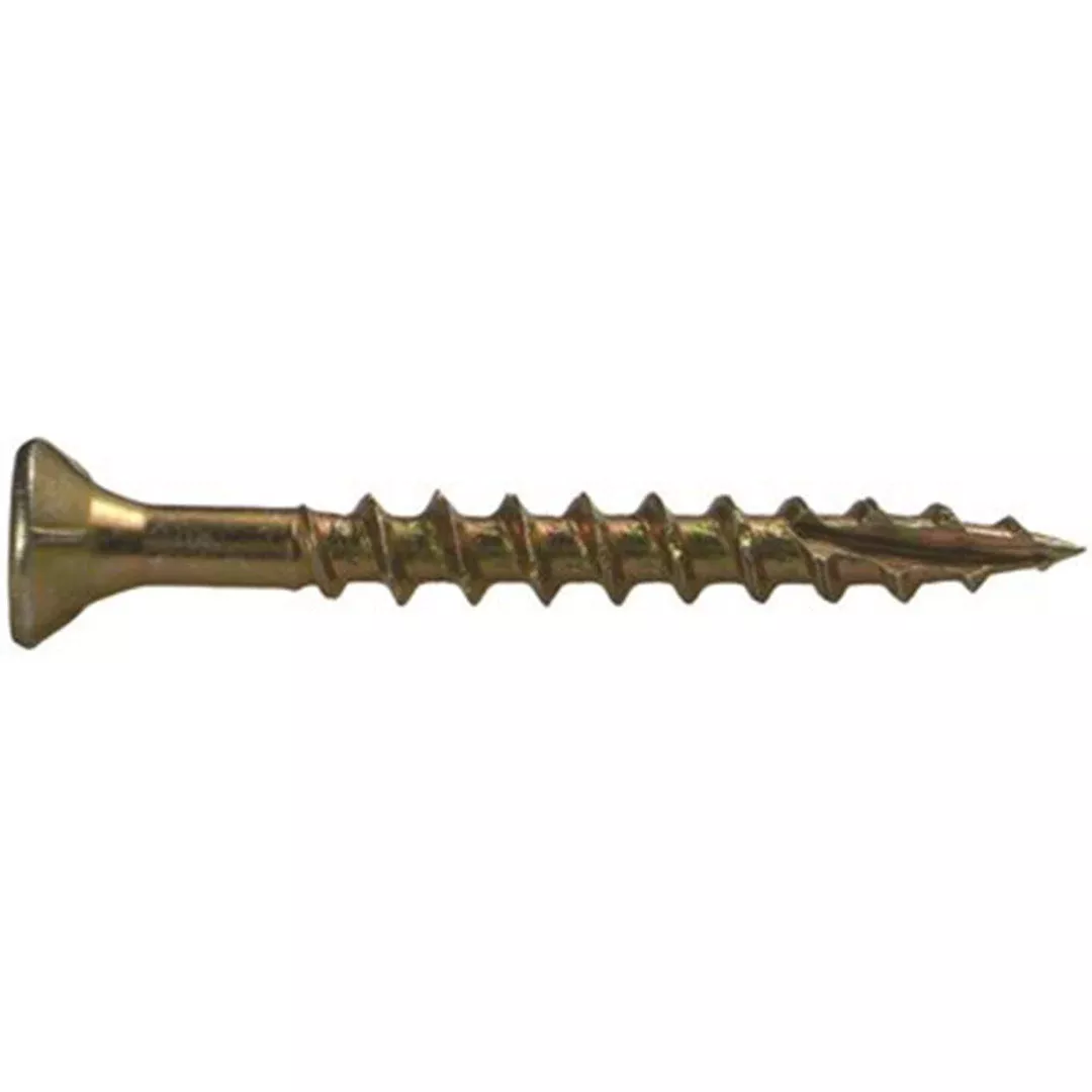 Grip Rite #8 x 1-5/8" General Construction Screws, Gold T25 1lb Box 158GCS1