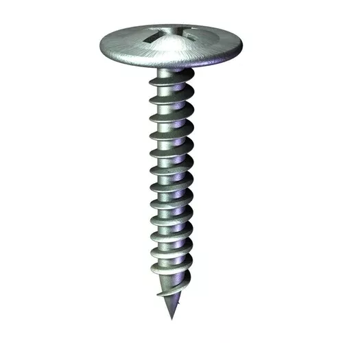 Grip Rite #8 x 2" Truss Head Screws, Phillips Head, Sharp Point, Fine Thread, Zinc 1lbs NMT2001