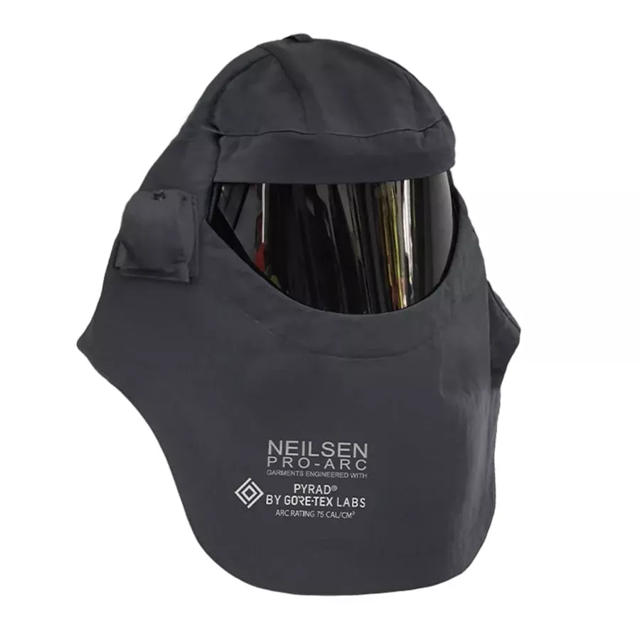 HIGH VOLTAGE 75 CAL PY75H SWITCH SUIT FIXED SHIELD HOOD/SHROUD GREY PYRAD Fabric by GORE-TEX LABS