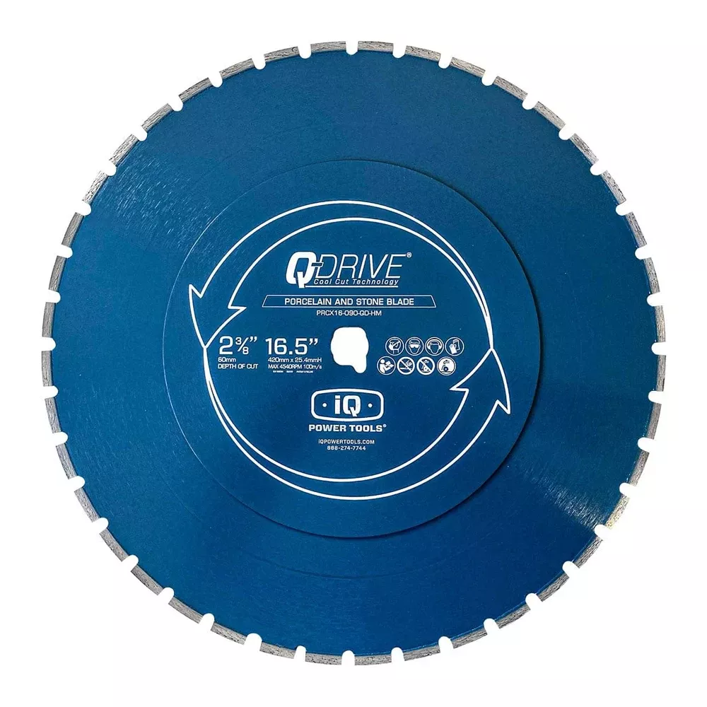 iQ 16.5" Q-Drive Arrayed Segmented Porcelain & Stone Diamond Blade PX16-090-QD-HM