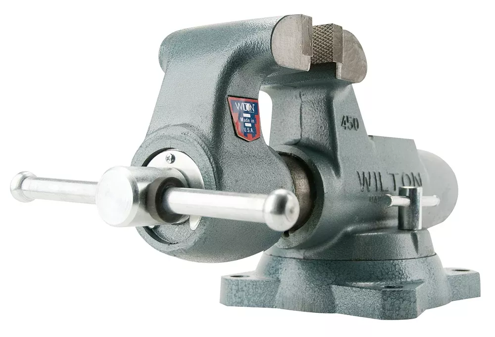 Jet 500S Machinist 5 in. Jaw Round Channel Vise with Swivel Base 28832