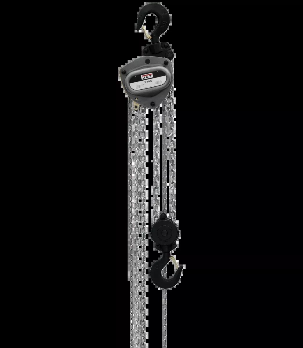 Jet L100-500WO-40, 5 Ton Hand Chain Hoist with 40 ft. Lift and Overload Protection 208140