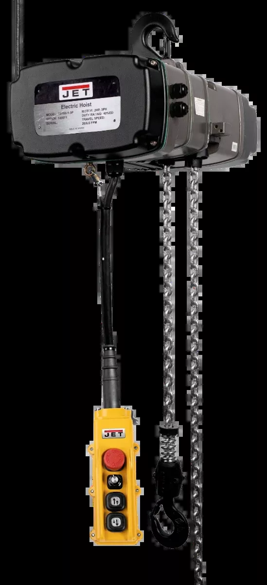 Jet TS100-070 1 Ton Electric Hoist 70 ft. Lift 3PH 140078