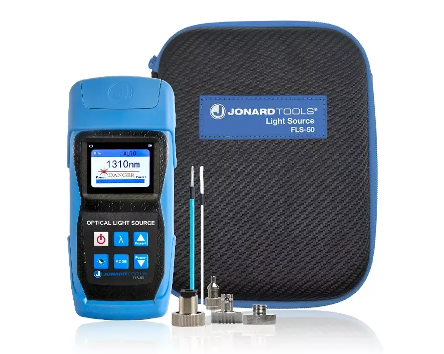 JONARD | Optical Light Source with FC/LC/SC Adapters for PC/UPC Connectors | #FLS-50