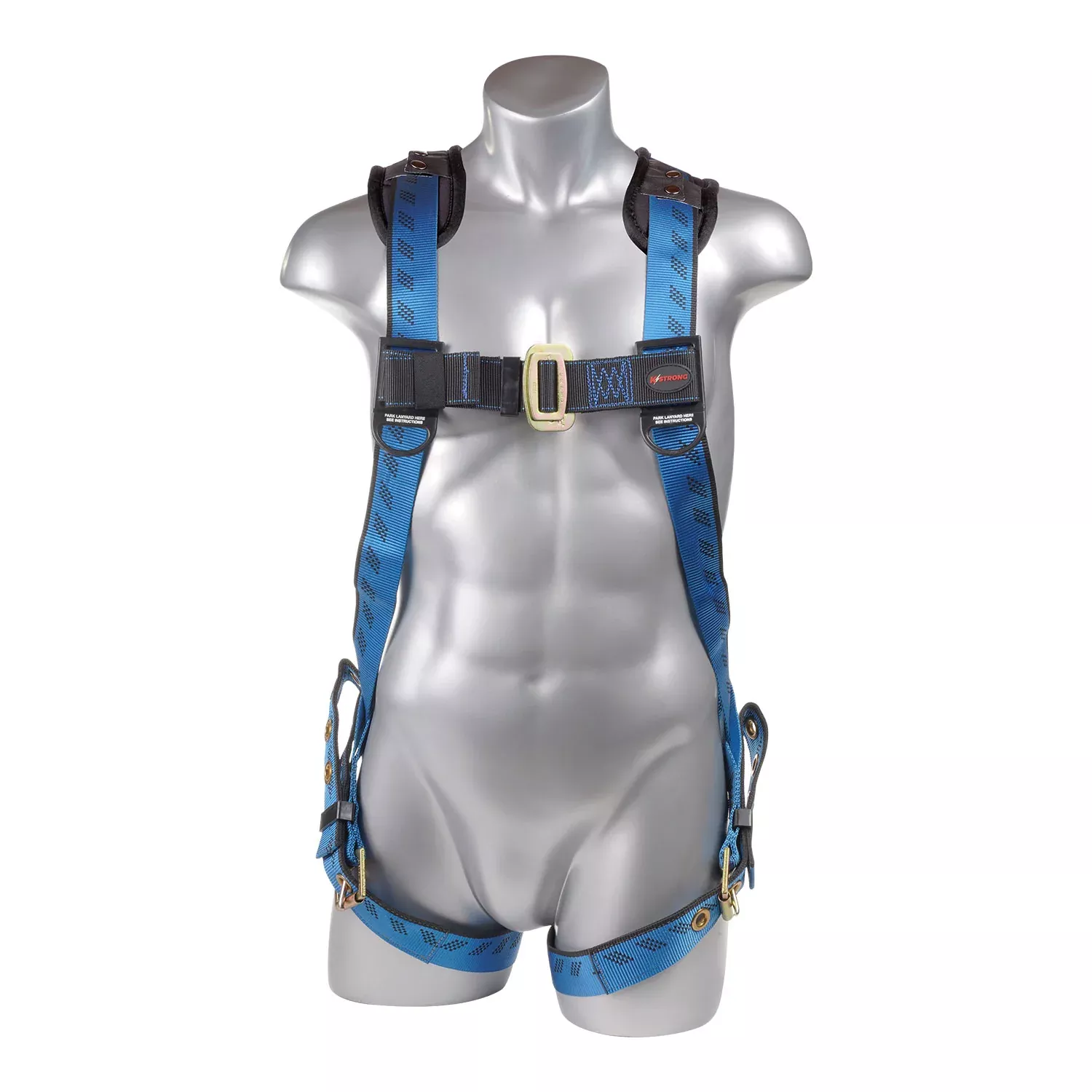 K Strong Kapture Essential 3-Point Full Body Harness, Removable Shoulder Padding, Dorsal D-ring, TB Legs (L-XL) UFH16101G(L-XL)