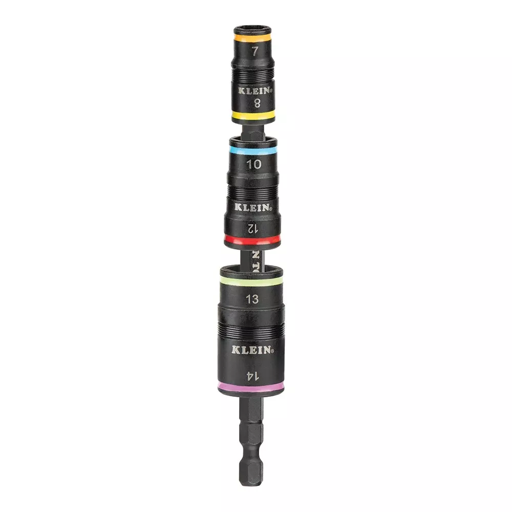 Klein 6-in-1 Impact Rated Flip Socket Set, Metric 32933M