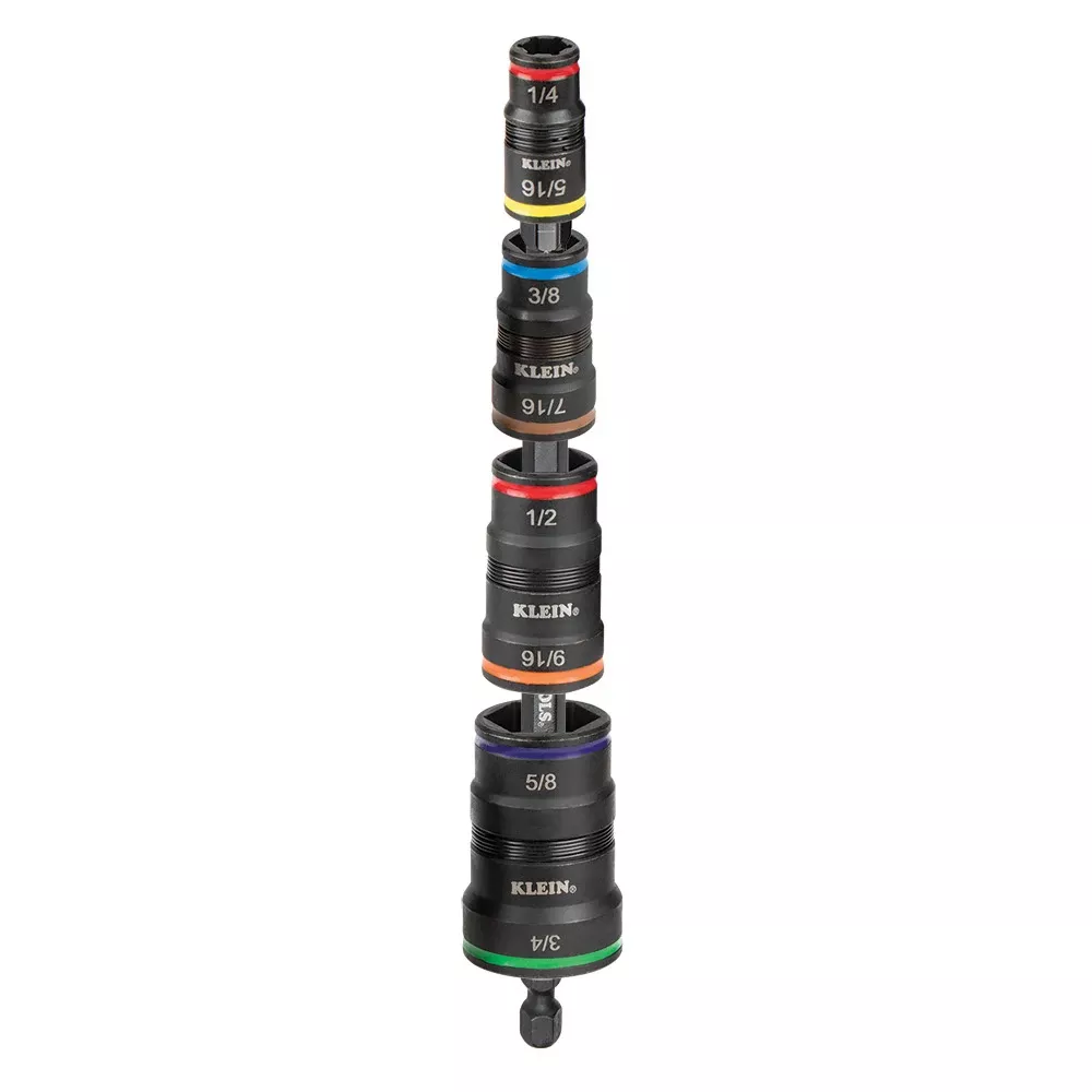 Klein 9-in-1 Impact Rated Flip Socket Set 32934