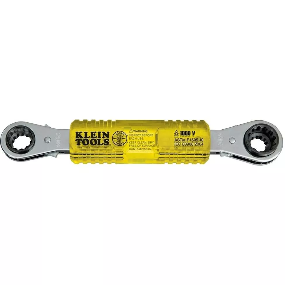 Klein KT223X4-INS Lineman's Insulating 4-in-1 Box Wrench