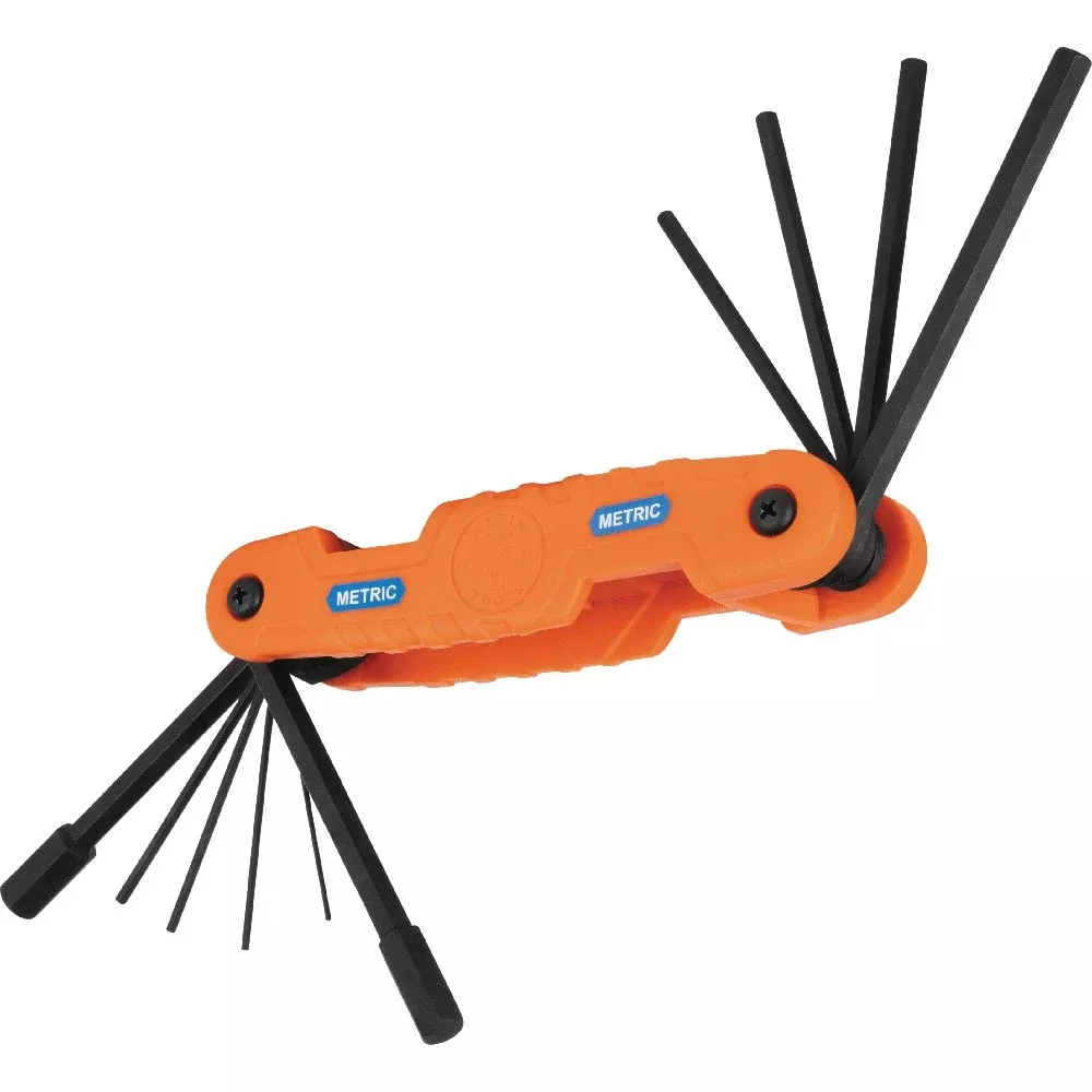 Klein Pro Folding Hex Key Set, 10-Key, Metric Sizes 70550M