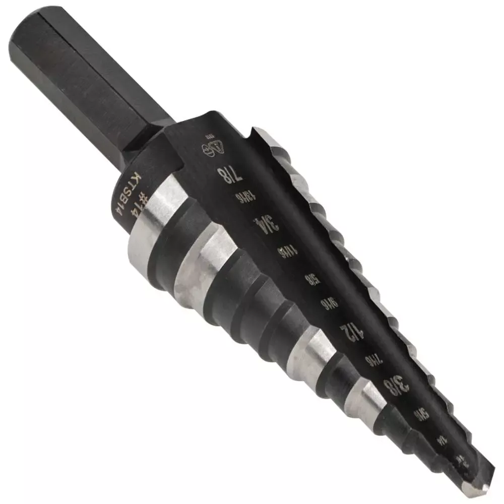 Klein Step 3/16" to 7/8" Drill Bit #14 Double-Fluted KTSB14