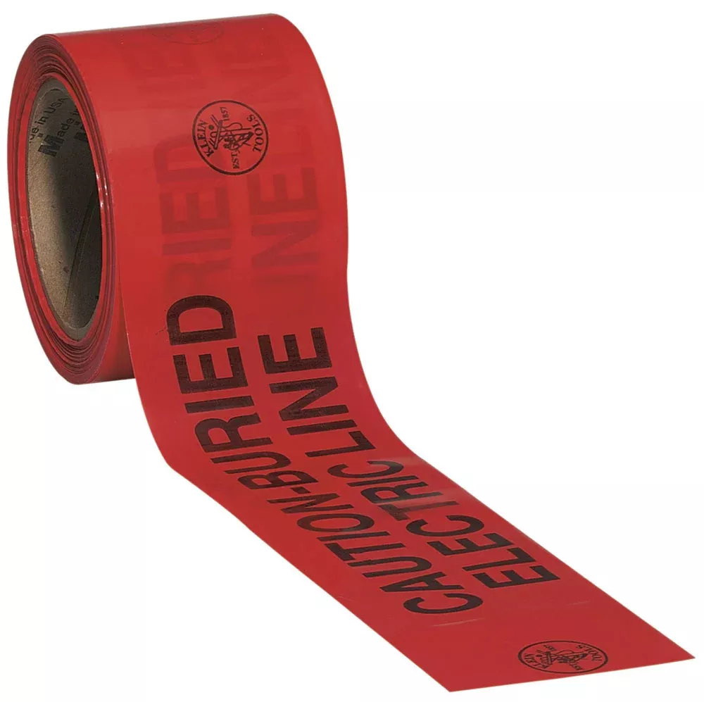 Klein Tools 1000' Red CAUTION-BURIED ELECTRIC LINE Barricade Tape