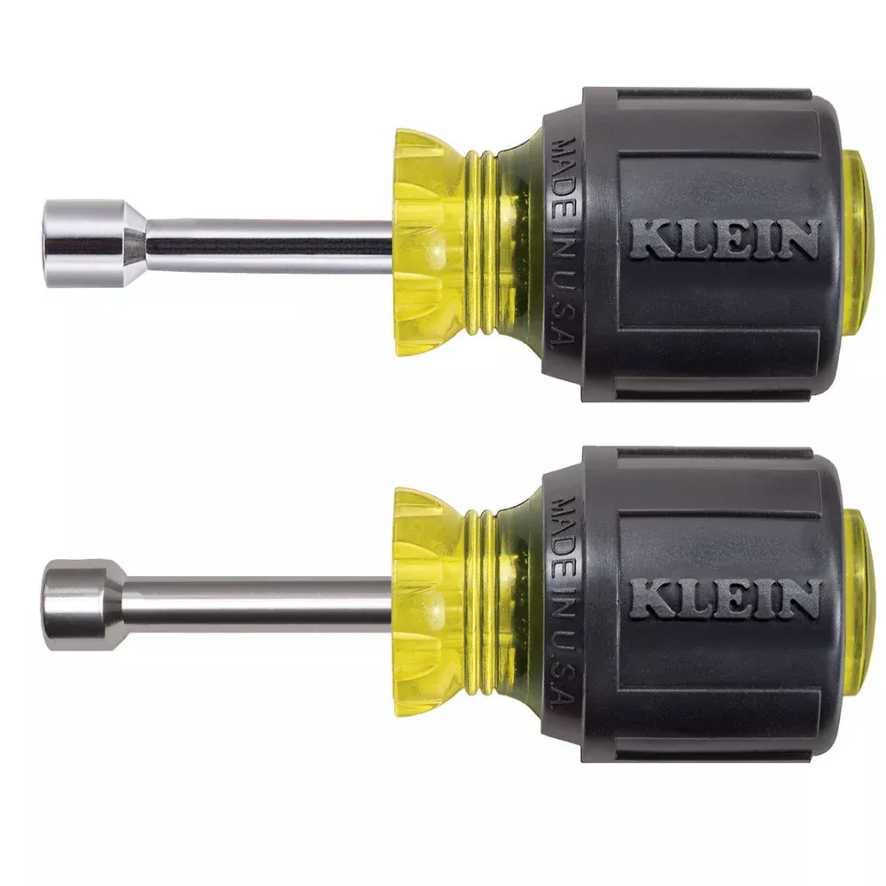 Klein Tools 2 PC. 1-1/2" Stubby Magnetic Nut Driver Set